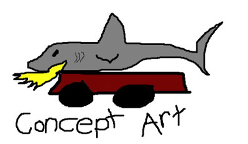 Game Idea Sharks on Wheels Copyright Dave Corvin 2009 WingDamage.com