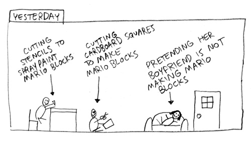 Super Mario Blocks Art Project WingDamage.com Colin Panetta "Dramatic Recreation"