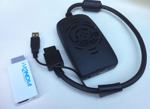 Wii2HDMI vs VD-W3 Wii HDMI Upscaler Processor Size Comparison